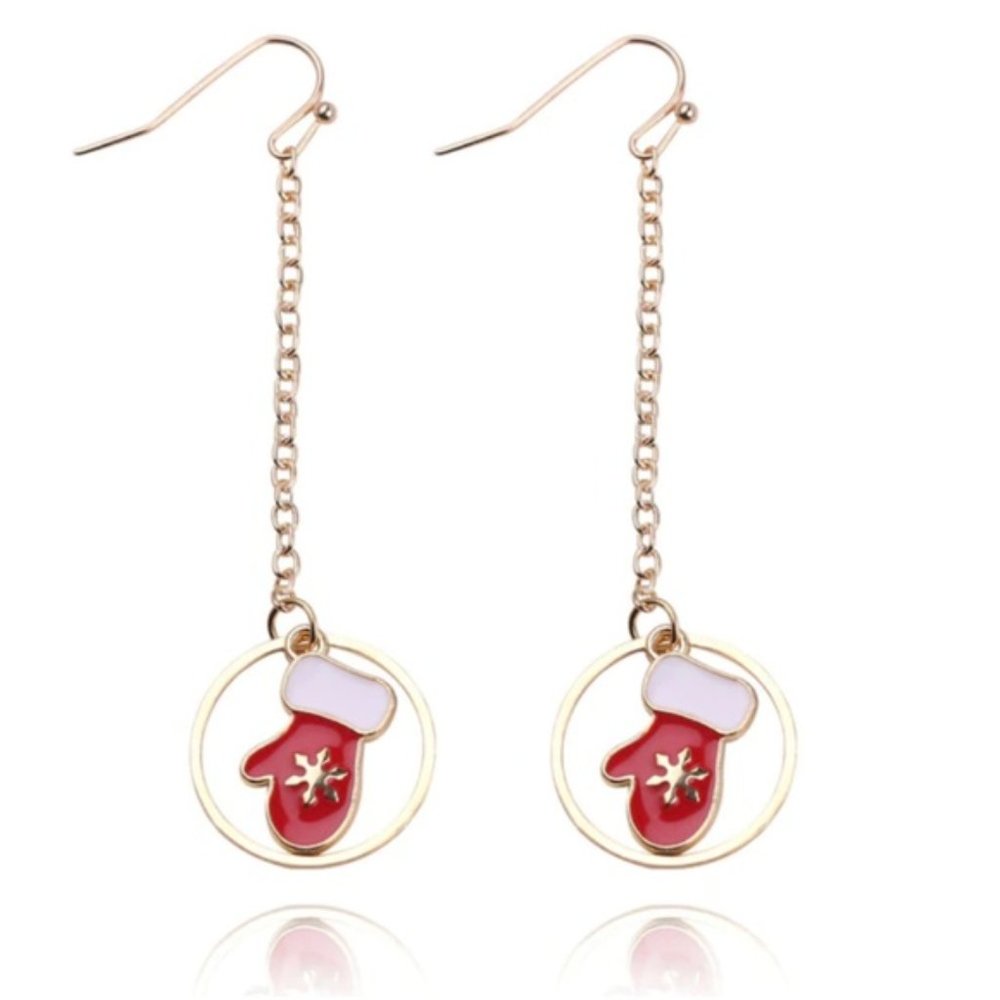 Cute Winter Mittens Christmas Earrings